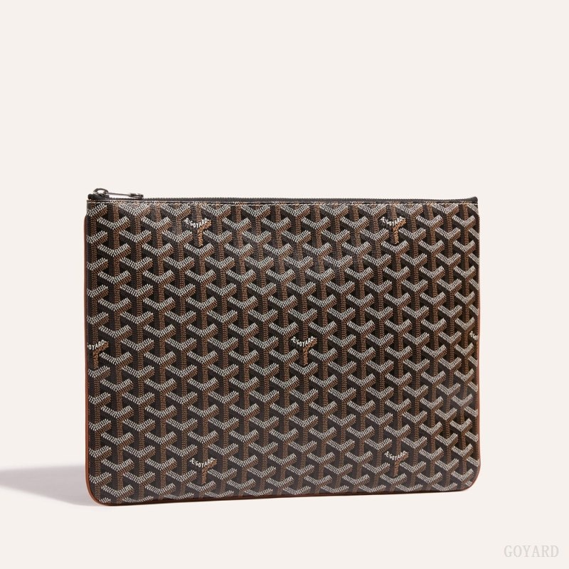 Black / Brown Goyard Sénat MGM Pouch | NUCE8681