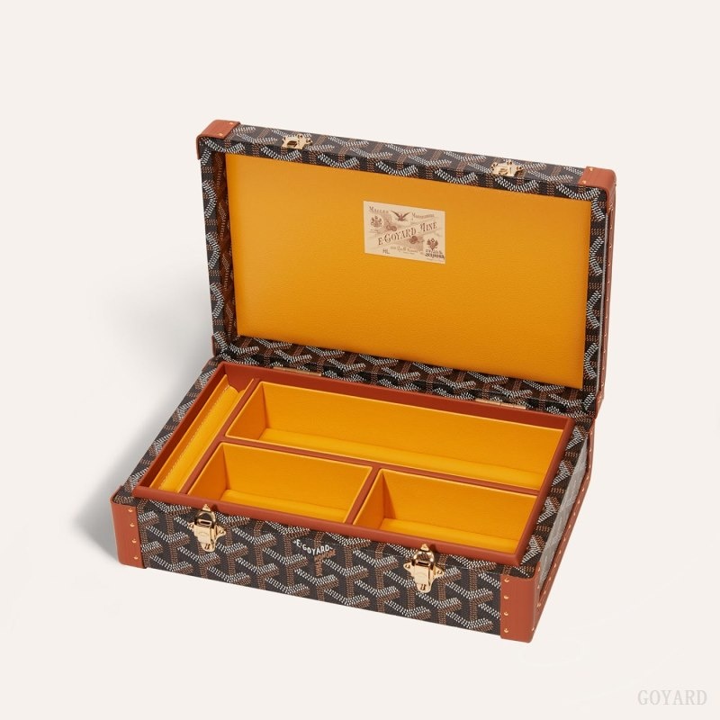 Black / Brown Goyard VENDÔME JEWELLERY CASE | CBJL4001