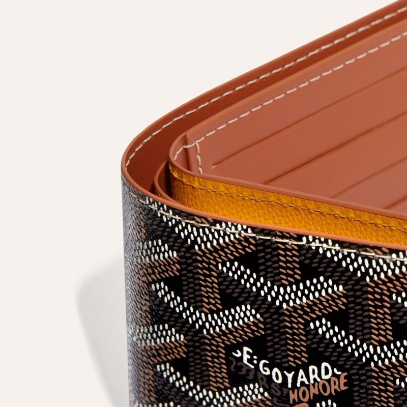 Black / Brown Goyard VICTOIRE WALLET | CWRE2007