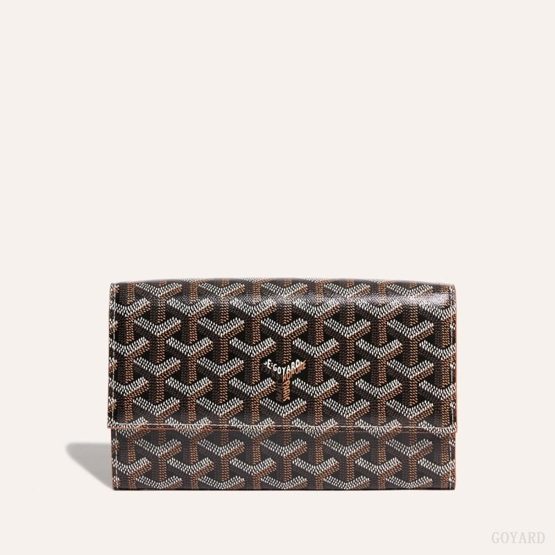 Black / Brown Goyard Varenne Continental Wallet | TQWU3619