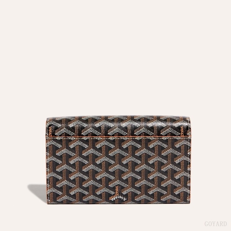 Black / Brown Goyard Varenne Continental Wallet | TQWU3619