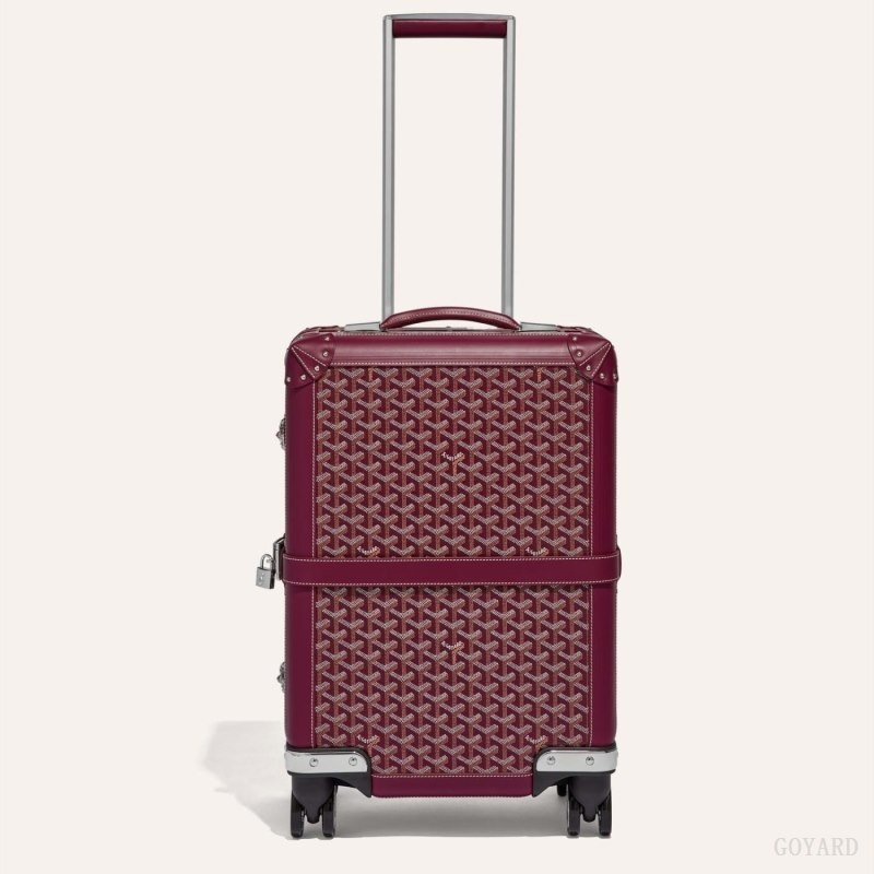 Burgundy Goyard BOURGET PM TROLLEY CASE | HKAI0701