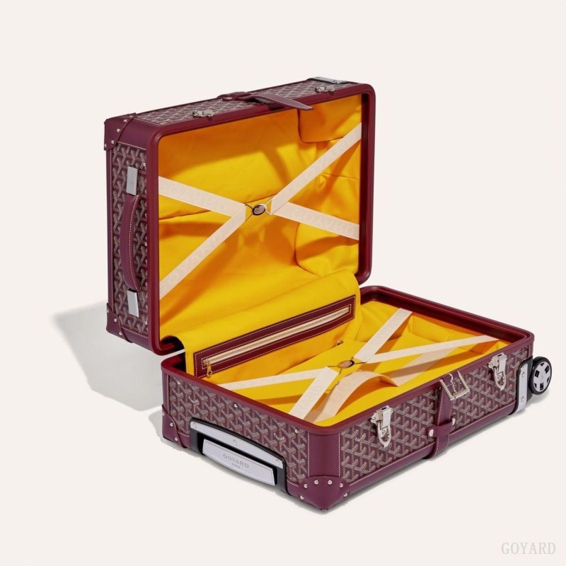 Burgundy Goyard BOURGET PM TROLLEY CASE | HKAI0701