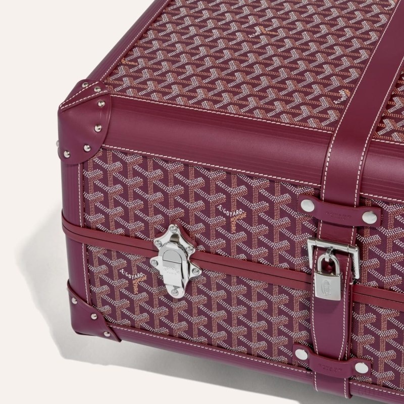 Burgundy Goyard BOURGET PM TROLLEY CASE | HKAI0701