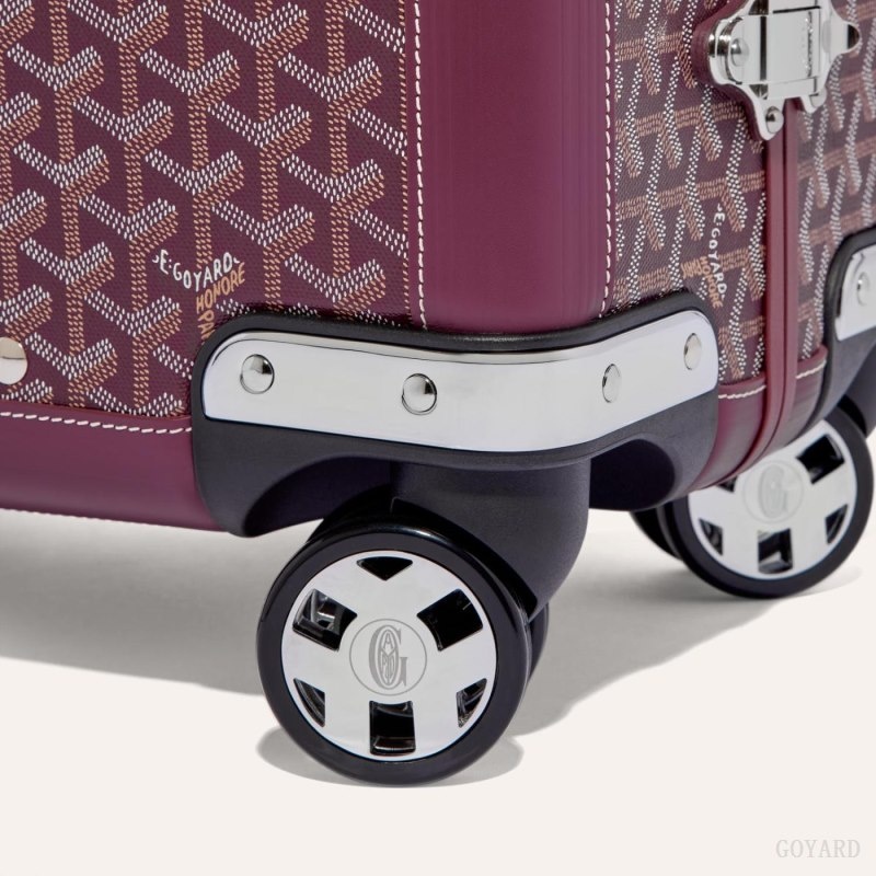 Burgundy Goyard BOURGET PM TROLLEY CASE | HKAI0701