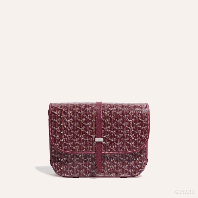 Burgundy Goyard Belvedere MM Bag | LWIY0224