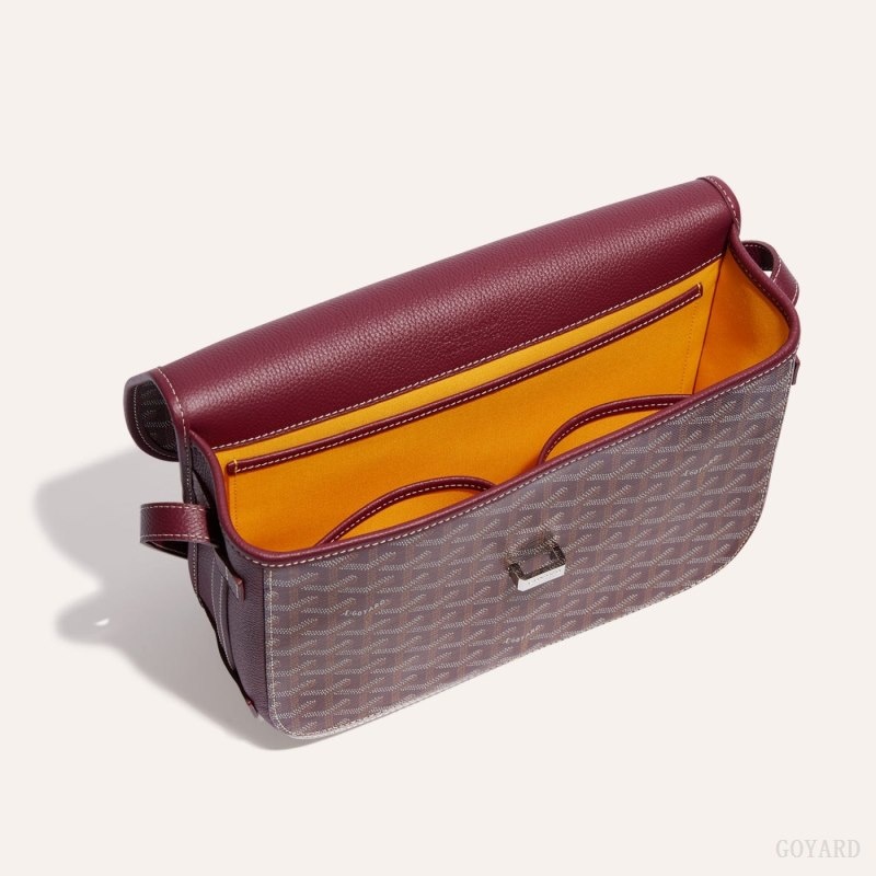 Burgundy Goyard Belvedere MM Bag | LWIY0224