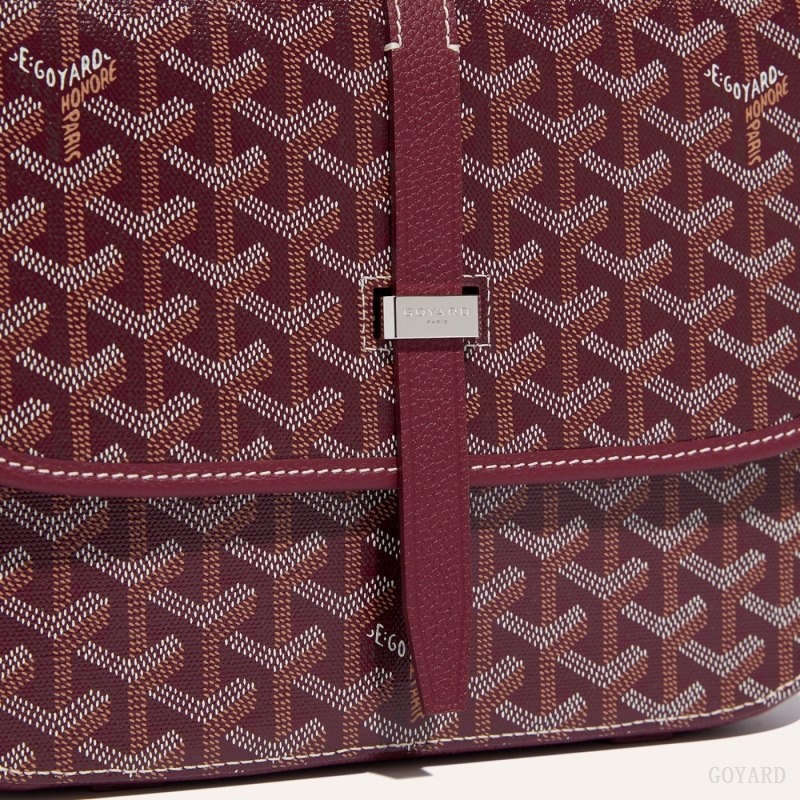 Burgundy Goyard Belvedere MM Bag | LWIY0224