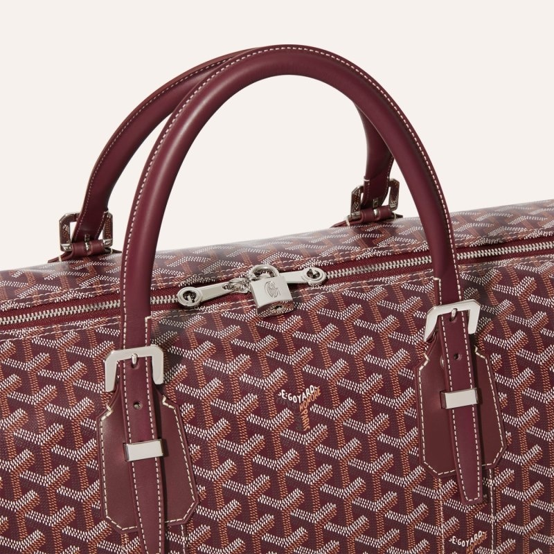 Burgundy Goyard Boston 50 bag | DVOY0843