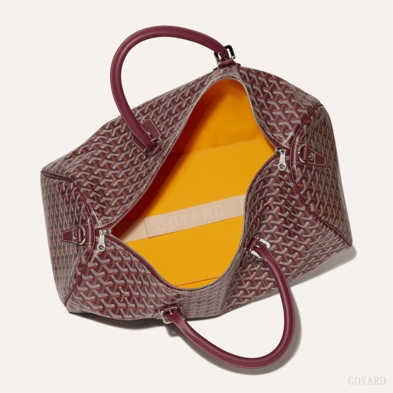 Burgundy Goyard Boston 50 bag | DVOY0843