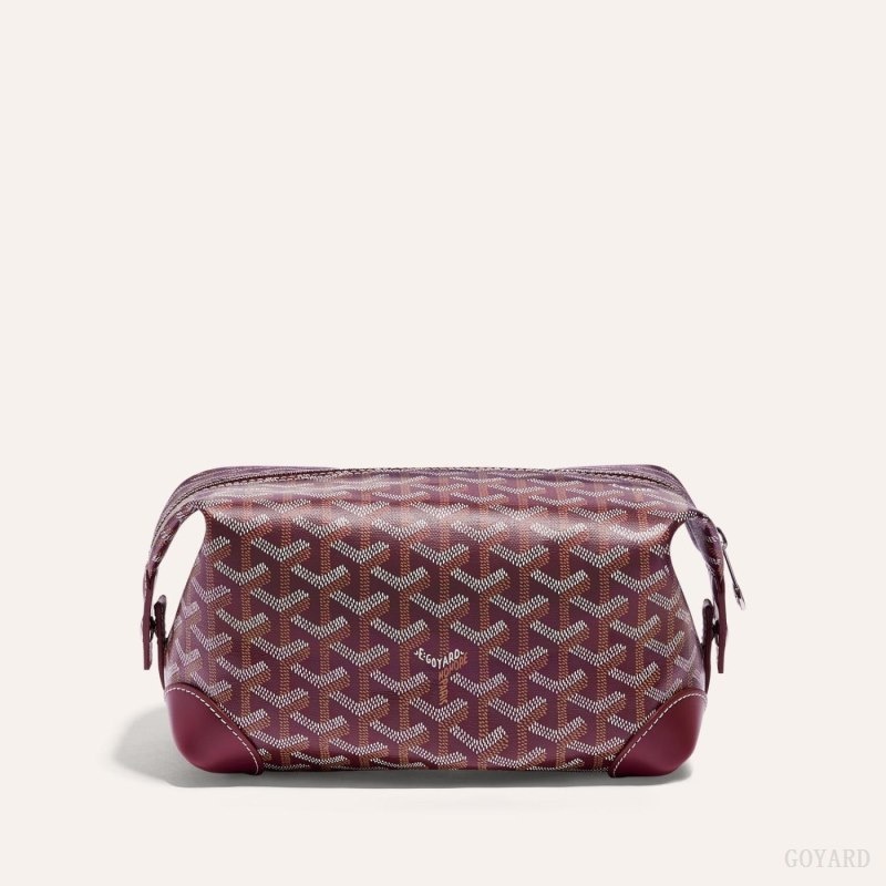 Burgundy Goyard Bowling 25 Toiletry Bag | YGEM0360