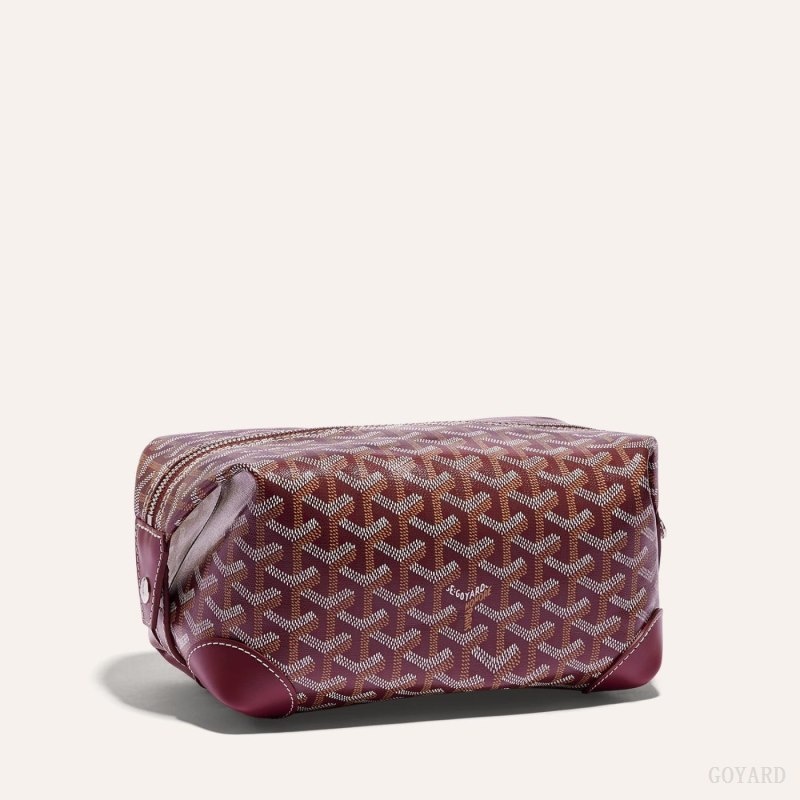 Burgundy Goyard Bowling 25 Toiletry Bag | YGEM0360