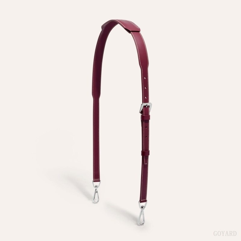 Burgundy Goyard CUIR MM STRAP | HEXS5239