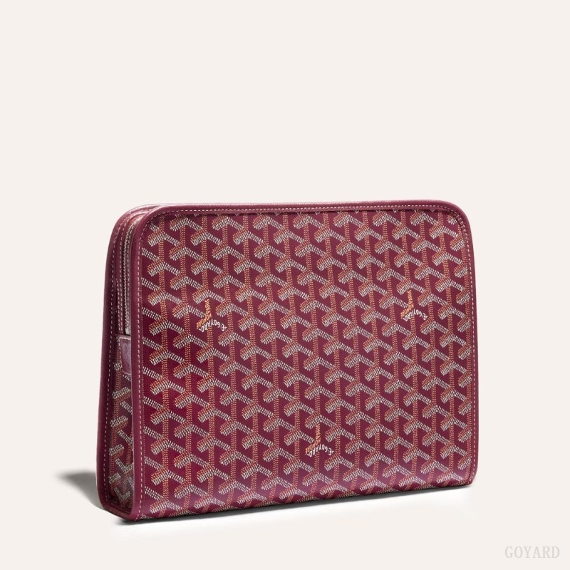 Burgundy Goyard JOUVENCE GM TOILET BAG | RONX9228