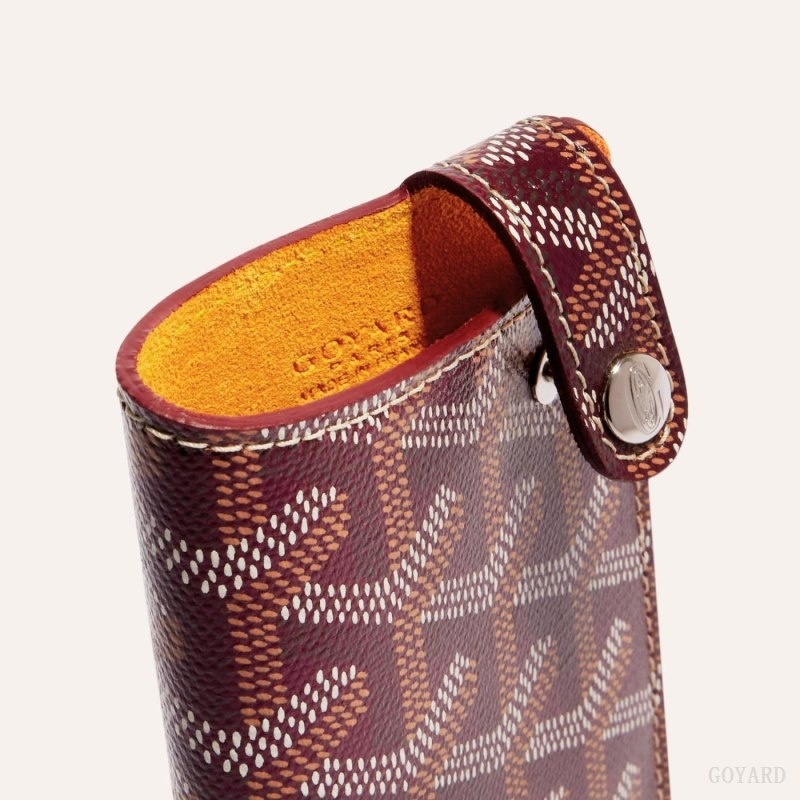 Burgundy Goyard MONTMARTRE PM GLASSES CASE | FNKQ2009