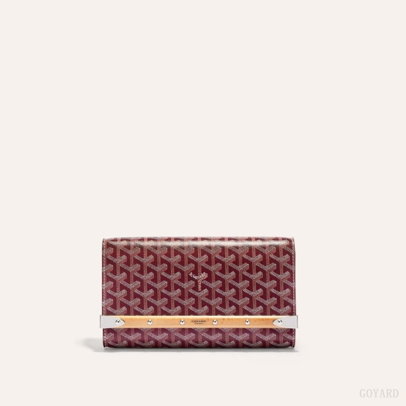 Burgundy Goyard Monte-Carlo PM Clutch | CCED2409