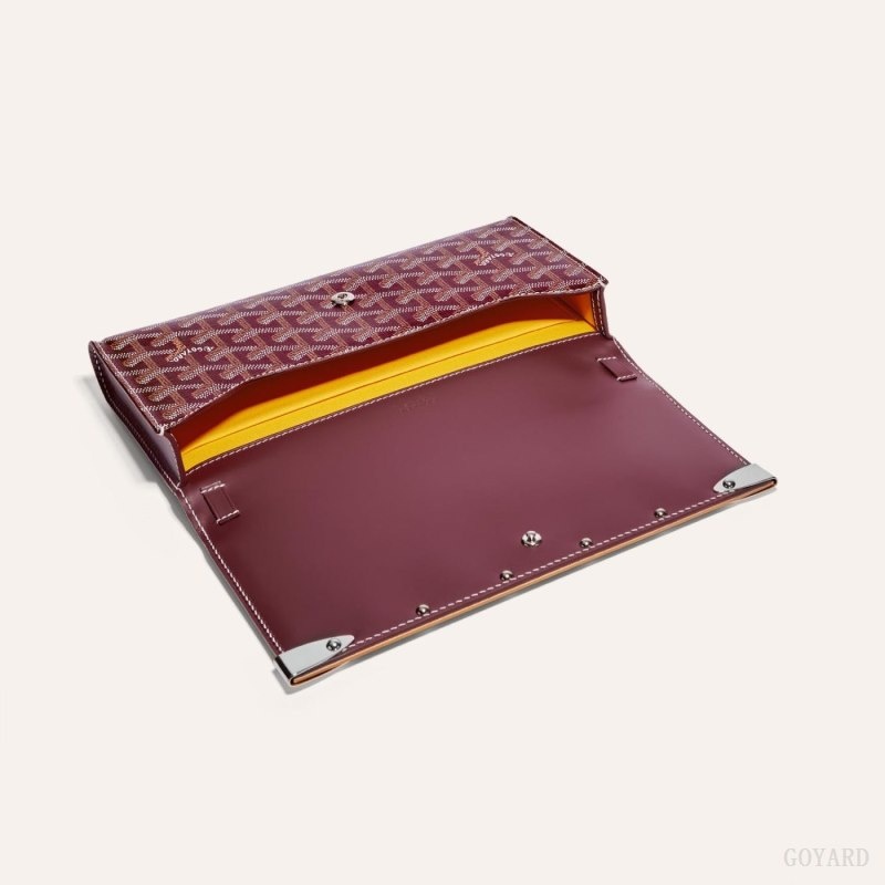 Burgundy Goyard Monte-Carlo PM Clutch | CCED2409