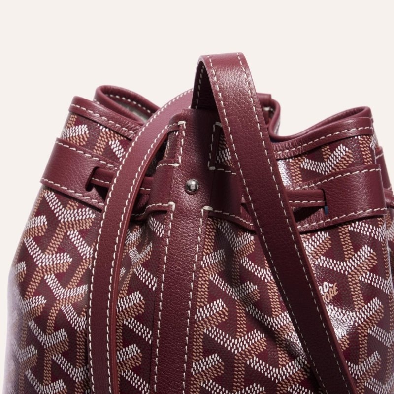 Burgundy Goyard PETIT FLOT BUCKET BAG | QHTJ9948