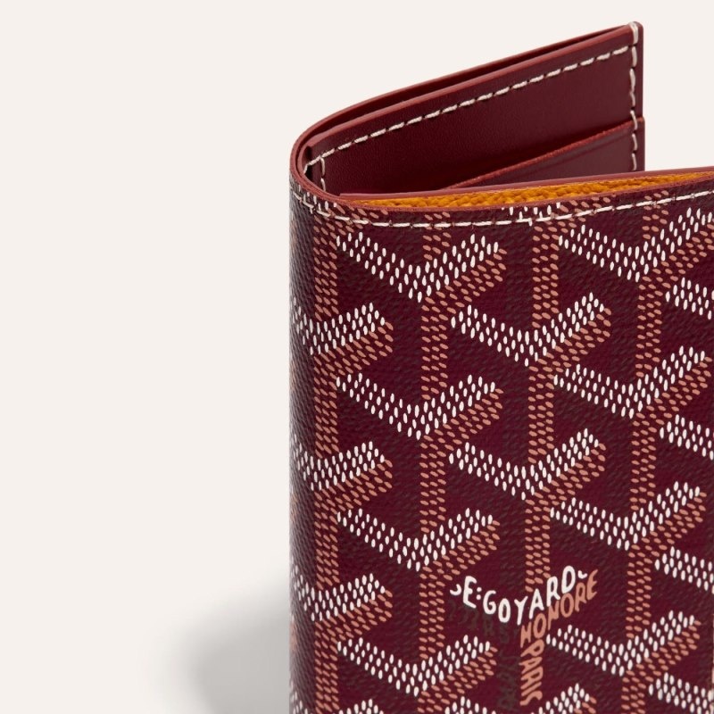 Burgundy Goyard SAINT-PIERRE CARD WALLET | KOAV7615