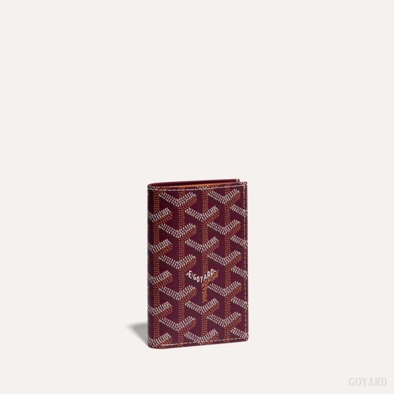 Burgundy Goyard SAINT-PIERRE CARD WALLET | KOAV7615