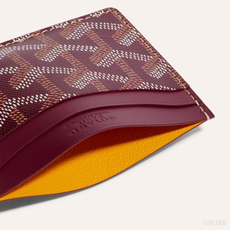 Burgundy Goyard SAINT-SULPICE CARD WALLET | TXCX7408