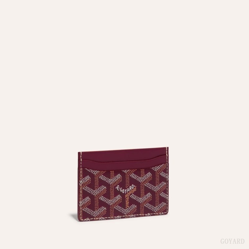 Burgundy Goyard SAINT-SULPICE CARD WALLET | TXCX7408