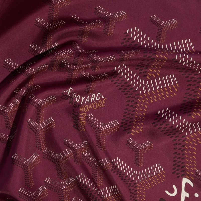 Burgundy Goyard SCARF N°1 | PYWI7025