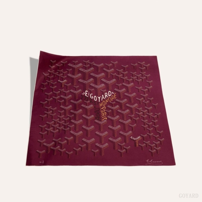 Burgundy Goyard SCARF N°1 | PYWI7025