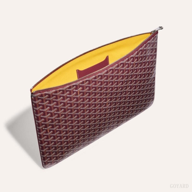 Burgundy Goyard SENAT GM DOCUMENT CASE | YFTM0703