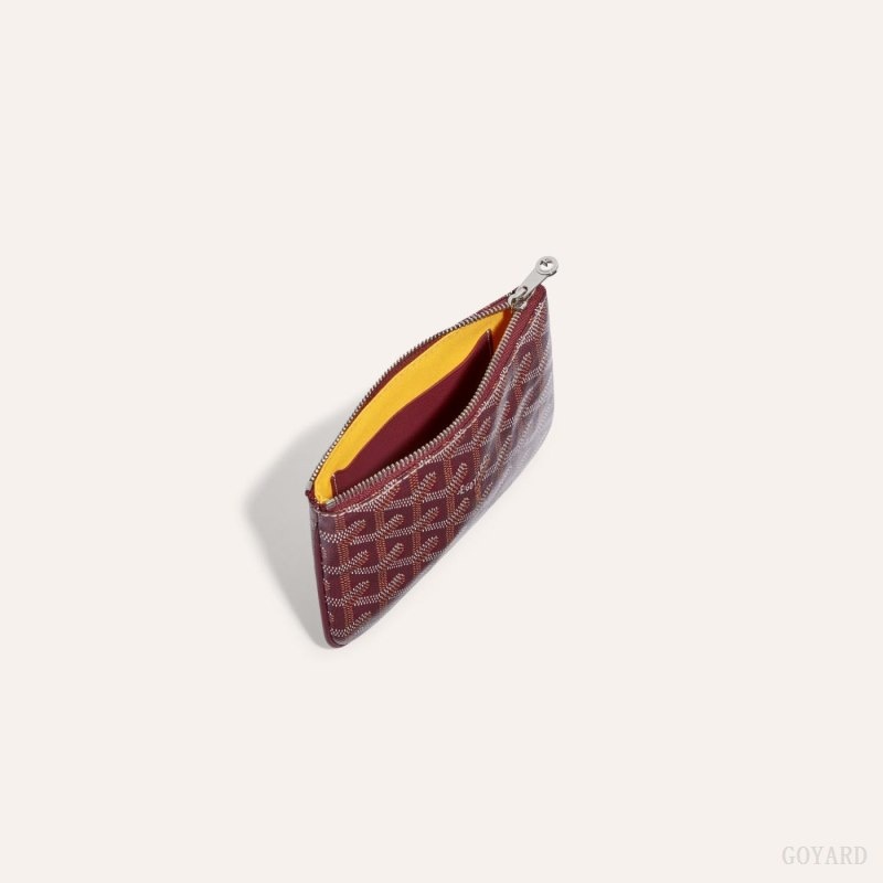 Burgundy Goyard SÉNAT MINI WALLET | GUOU0375