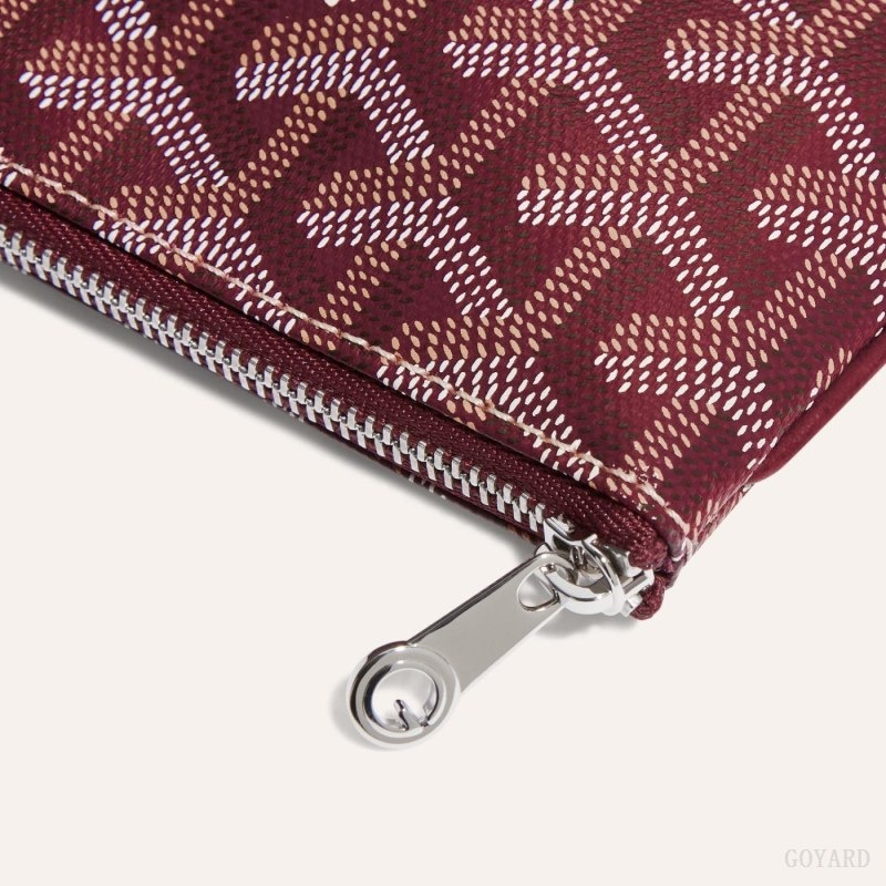 Burgundy Goyard SÉNAT MINI WALLET | GUOU0375