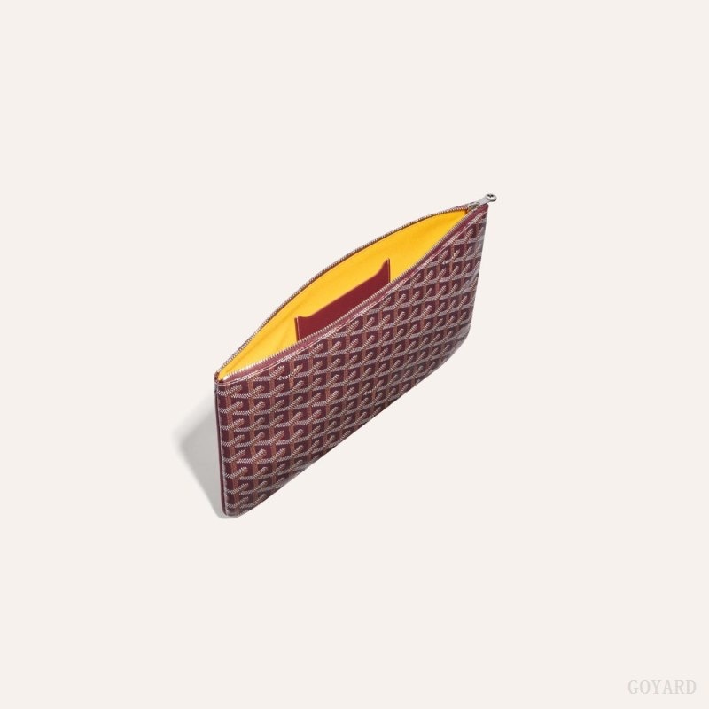 Burgundy Goyard SÉNAT MM POCKET | CGJY6679