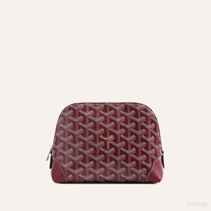 Burgundy Goyard Vendôme Cosmetic Pouch | XWIC9392