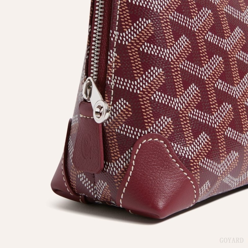 Burgundy Goyard Vendôme Cosmetic Pouch | XWIC9392