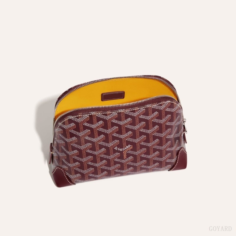 Burgundy Goyard Vendôme Cosmetic Pouch | XWIC9392