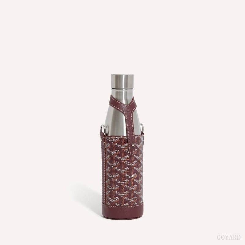 Burgundy Goyard Yonne MM Case & Flask | BBPT2434