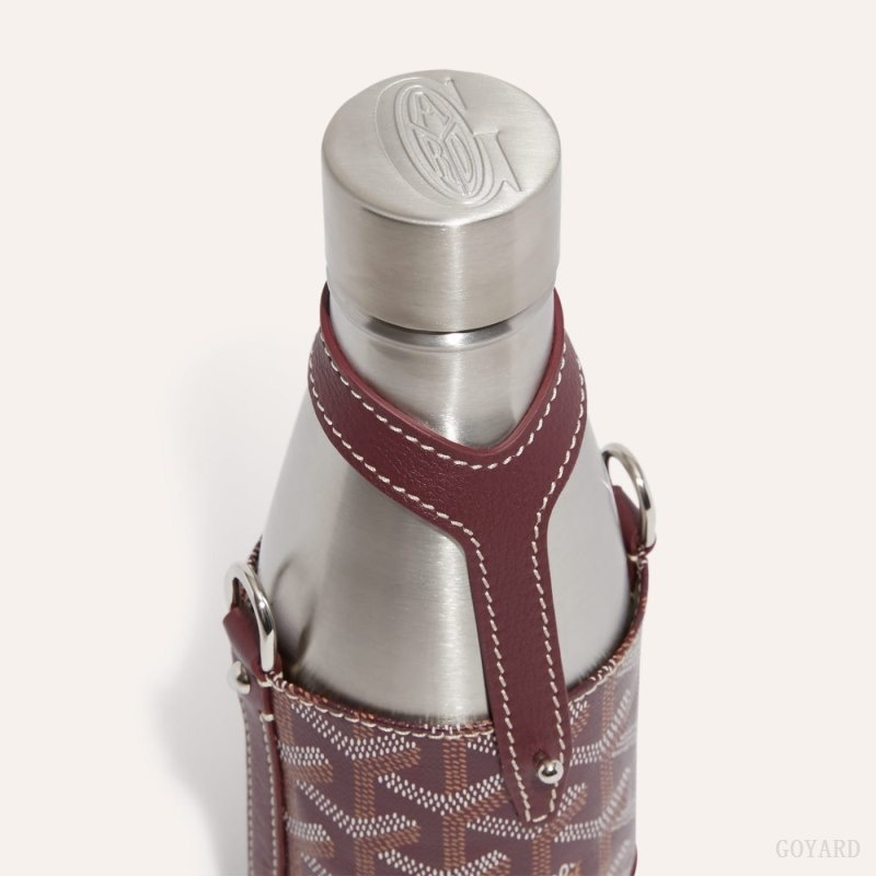 Burgundy Goyard Yonne PM Case & Flask | ECVE4592