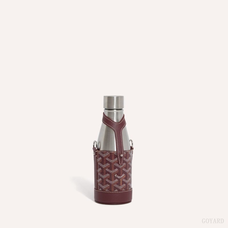 Burgundy Goyard Yonne PM Case & Flask | ECVE4592