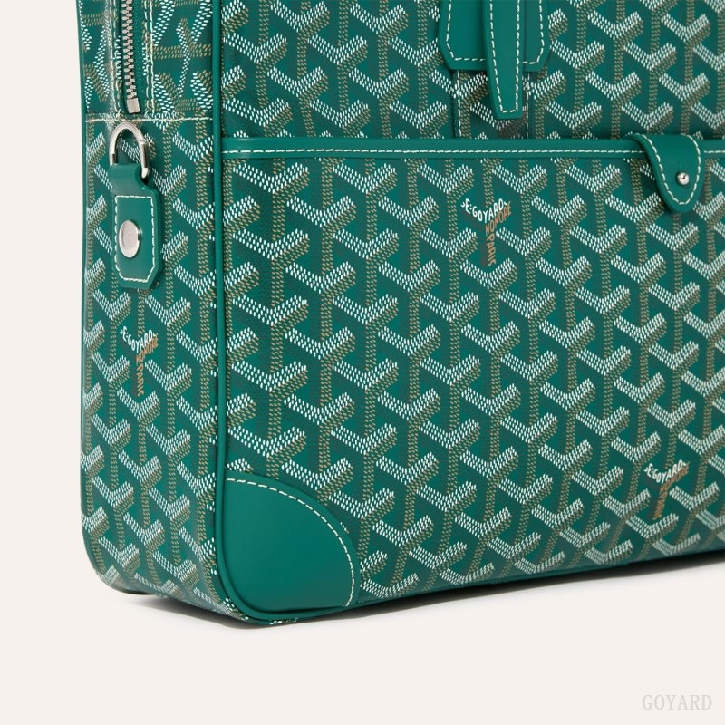 Green Goyard Ambassade MM Document Case | PTGD2508