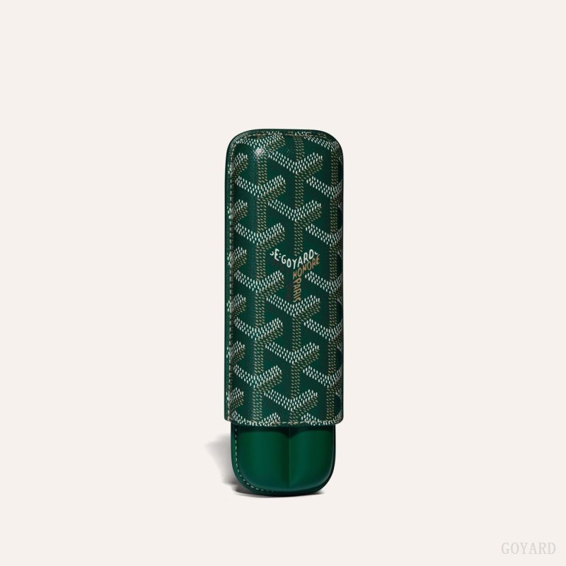 Green Goyard CHURCHILL 2 CIGAR CASE | ECOS8276