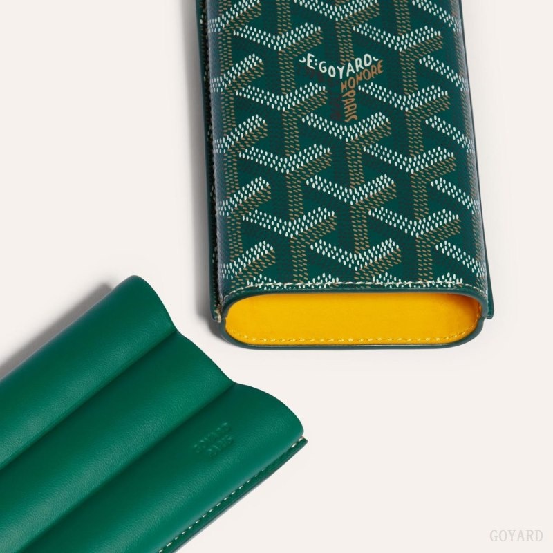 Green Goyard CHURCHILL 3 CIGAR CASE | NTMZ7958