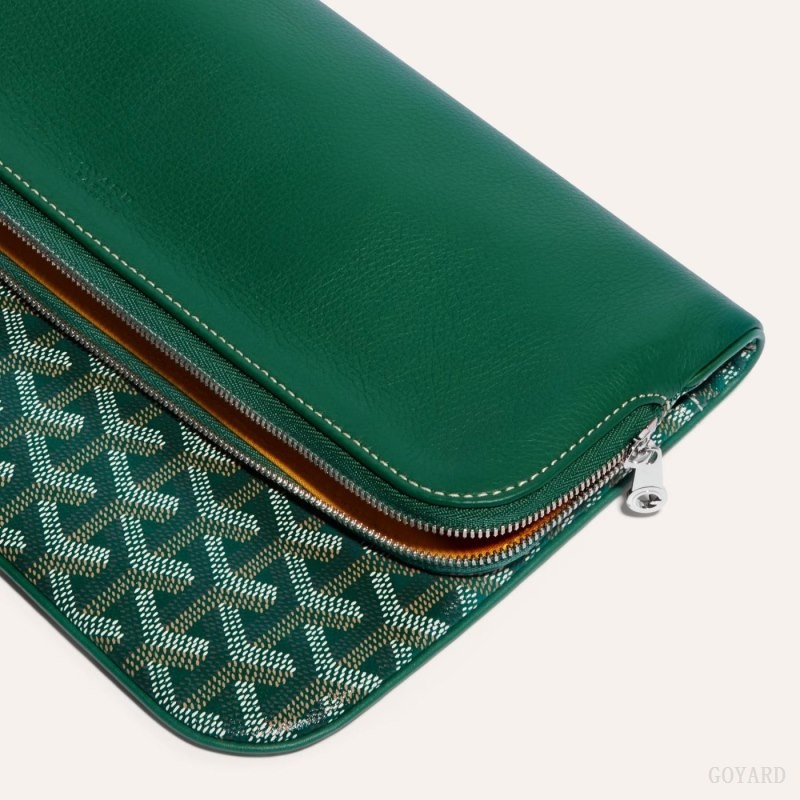 Green Goyard SAINTE-MARIE CLUTCH | BROV3172