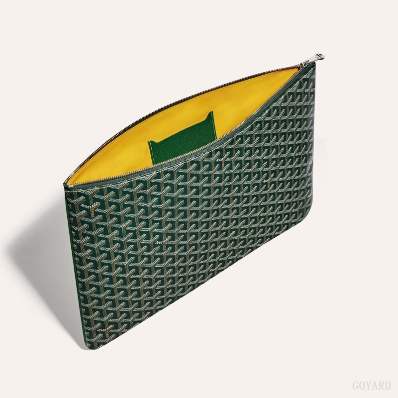 Green Goyard SENAT GM DOCUMENT CASE | SQOW5703