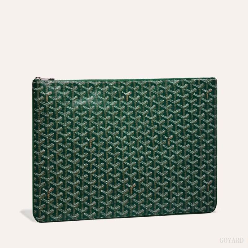 Green Goyard SENAT GM DOCUMENT CASE | SQOW5703