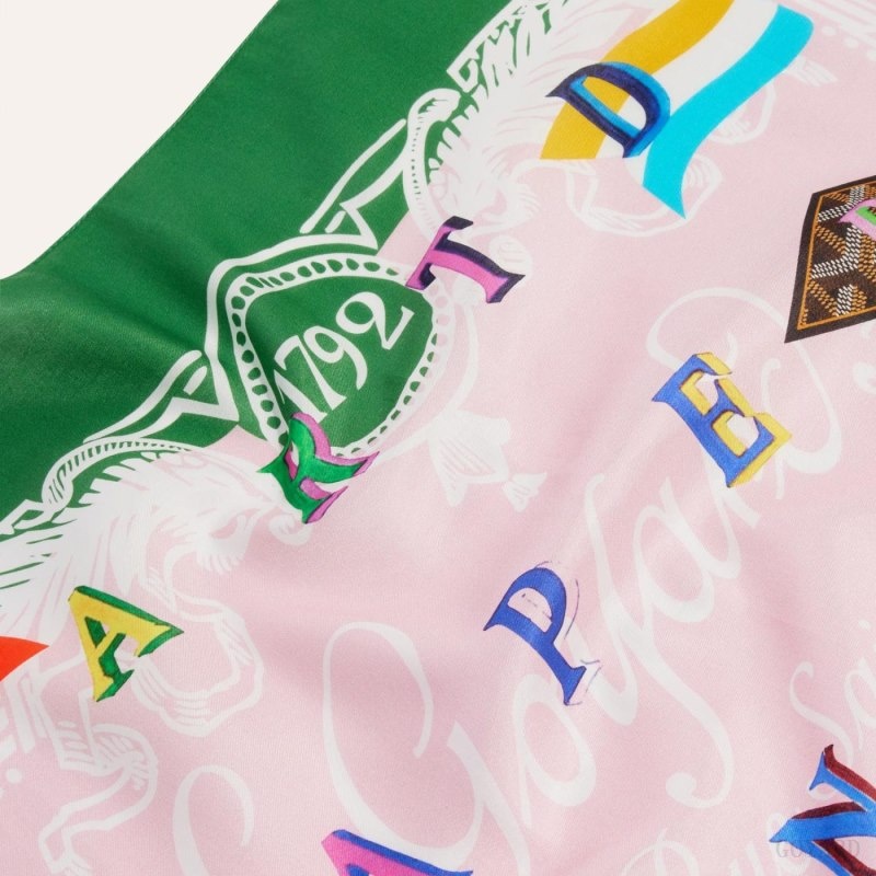 Green / Pink Goyard SCARF N°3 | XAHP3917