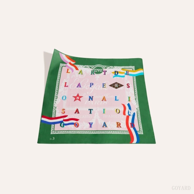 Green / Pink Goyard SCARF N°3 | XAHP3917