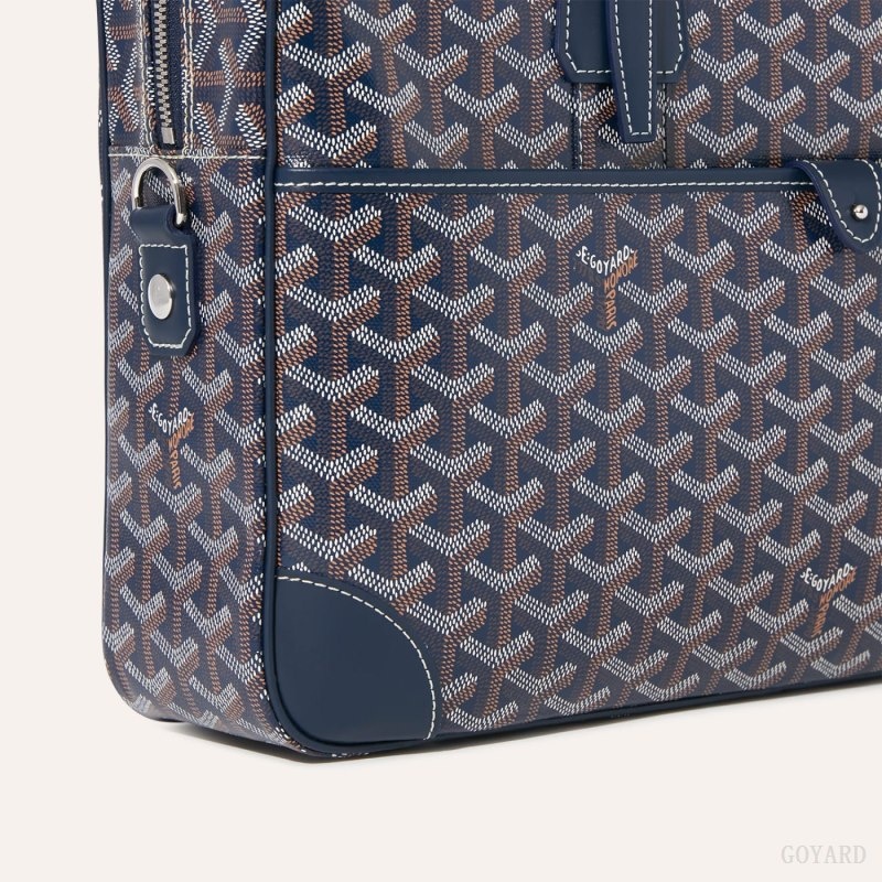 Navy Blue Goyard Ambassade MM Document Case | OWTV4245