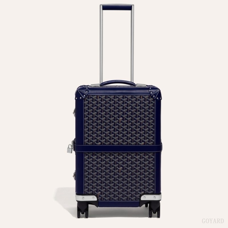 Navy Blue Goyard BOURGET PM TROLLEY CASE | IHQO1847