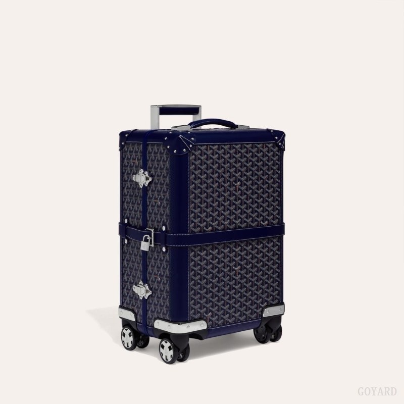 Navy Blue Goyard BOURGET PM TROLLEY CASE | IHQO1847