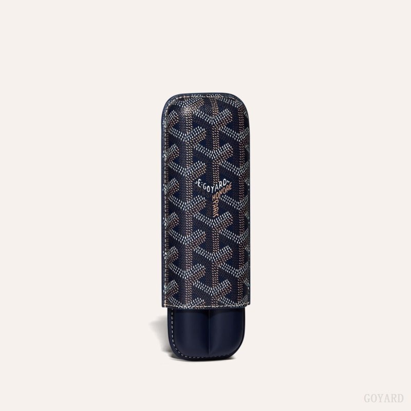 Navy Blue Goyard CHURCHILL 2 CIGAR CASE | DNCG2596